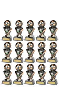 Gunmetal Football "Avatar" - 15 Awards Ant Silver 18cm