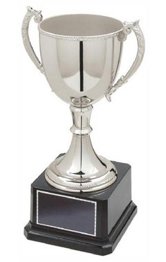 Classic Nickel Plated Cup Silver 25cm