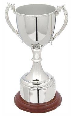 Traditional Nickel Plated Cup Silver 24cm