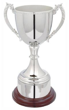 Traditional Nickel Plated Cup Silver 30.5cm