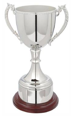 Traditional Nickel Plated Cup Silver 35cm