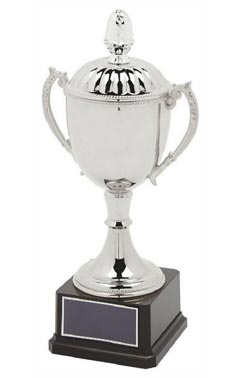 Classic Nickel Plated Cup with Lid Silver 34cm