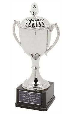 Classic Nickel Plated Cup with Lid Silver 43cm