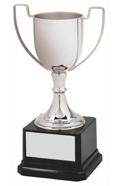 Contemporary Nickel Plated Cup Silver 18cm