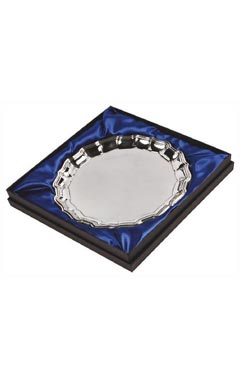 Nickel Plated Salver (In Presentation Case) Silver 30cm