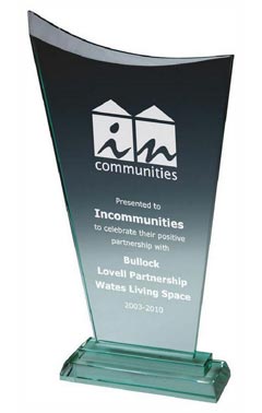 Premium Jade Glass Award (In Presentation Case) Jade 29cm