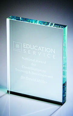 Crystal Block Award (In Presentation Case) Clear 16cm