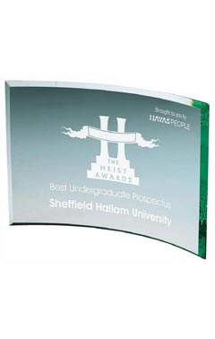 Jade Curve Glass Award Jade 10cm