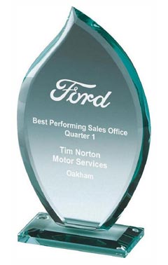 Premium Jade Glass Flame Stand (In Presentation Case) Jade 19cm