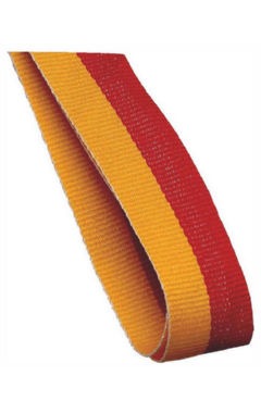 22mm Medal Ribbon Gold/Red 2.2cm