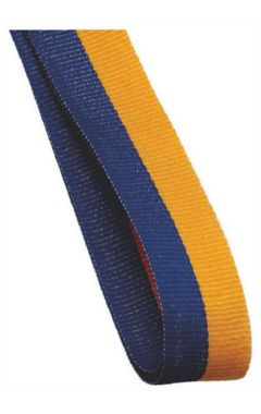 22mm Medal Ribbon Gold/Blue 2.2cm