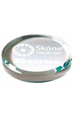 Round Glass Paperweight (In Presentation Case) Clear 9.5cm