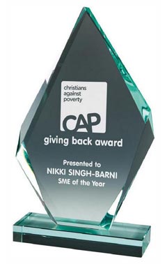 Premium Jade Glass Iceberg Stand - HEAVY (In Presentation Case) Jade 24.5cm