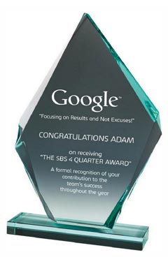 Premium Jade Glass Iceberg Stand - HEAVY (In Presentation Case) Jade 30cm