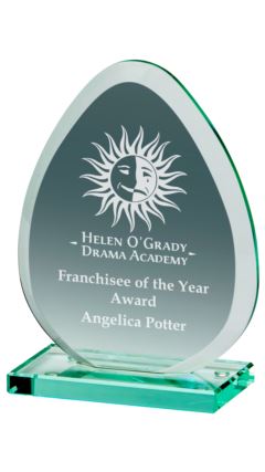 Jade Glass Stand Jade 14cm