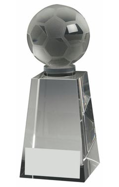 Crystal Football Column Clear 16cm