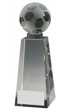 Crystal Football Column Clear 19cm