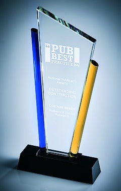 Tri-Colour Glass Awards Clear 30.5cm