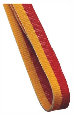 10mm Medal Ribbon Gold/Red 1cm