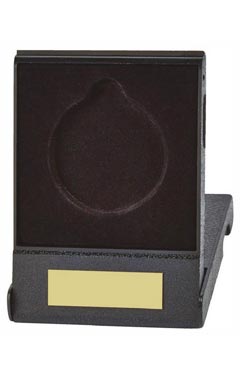 Economy Black Medal Box to fit 45mm Medal (plate not included) Black 4.5cm