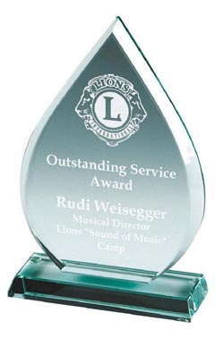 Premium Jade Glass Stand (In Presentation Case) Jade 18cm