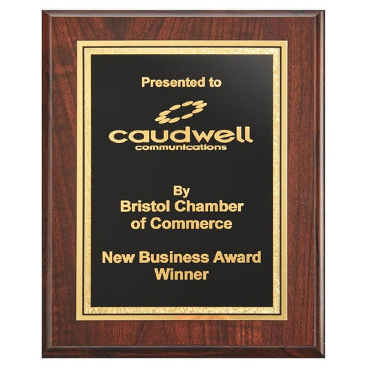 Presentation Corporate Plaque Dark Wood 23cm