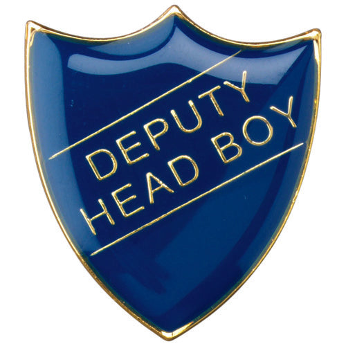 School Shield Badge (Deputy Head Boy) Blue -  1.25In