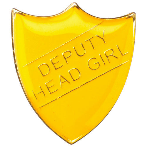 School Shield Badge (Deputy Head Girl) Yellow - 1.25In