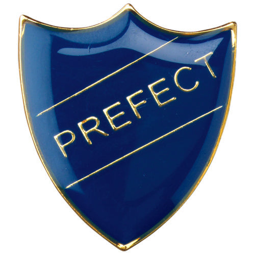 School Shield Badge (Prefect) Blue - 1.25In