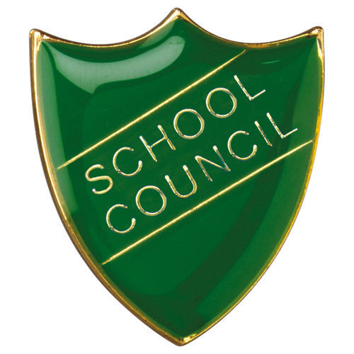 School Shield Badge (School Council) Green - 1.25In