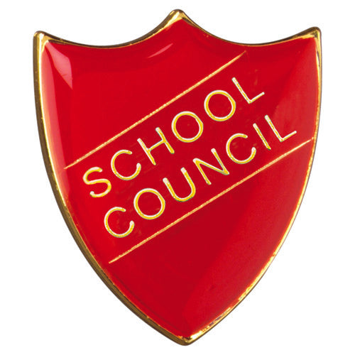 School Shield Badge (School Council) Red -    1.25In