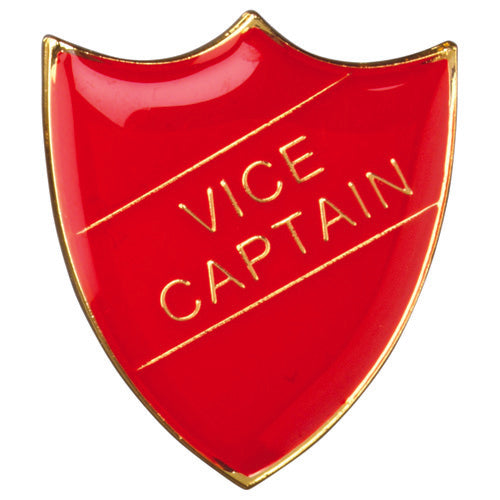 School Shield Badge (Vice Captain) Red - 1.25In