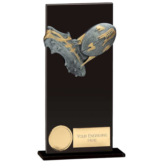 Euphoria Hero Rugby Glass Award Jet Black 180mm