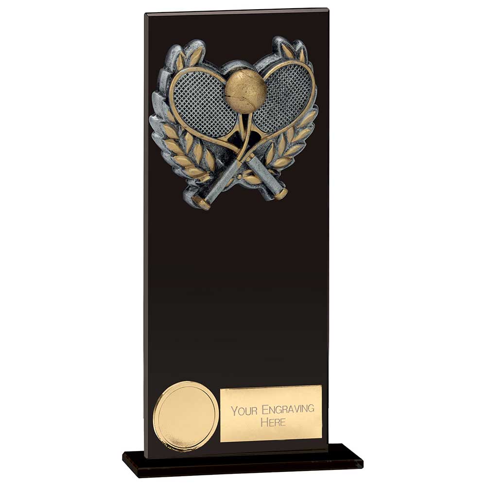 Euphoria Hero Tennis Glass Award Jet Black 200mm