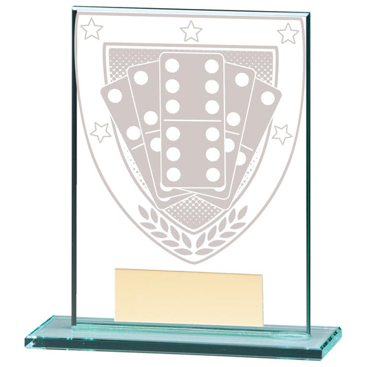 Millennium Dominoes Jade Glass Award 110mm