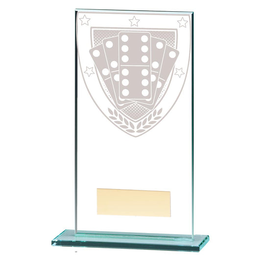 Millennium Dominoes Jade Glass Award 160mm