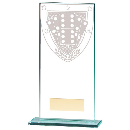 Millennium Dominoes Jade Glass Award 180mm