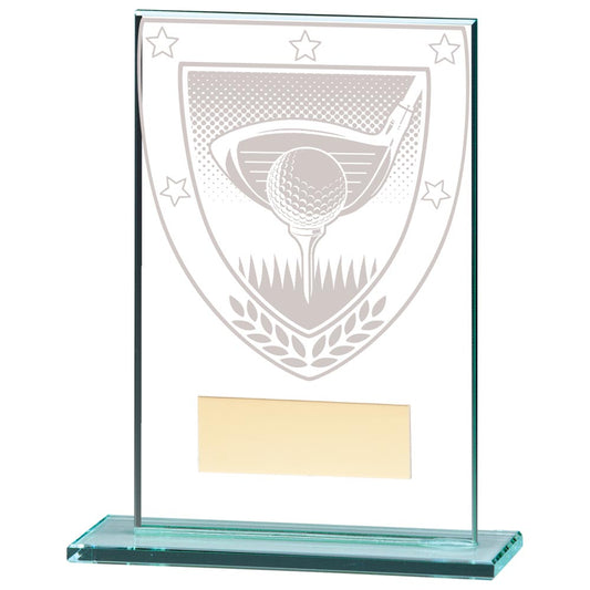 Millennium Golf Jade Glass Award 125mm