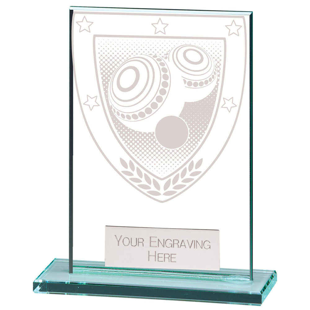 Millennium Lawn Bowls Jade Glass Award 80mm