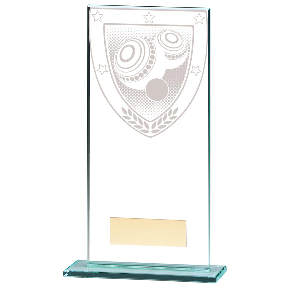 Millennium Lawn Bowls Jade Glass Award 180mm