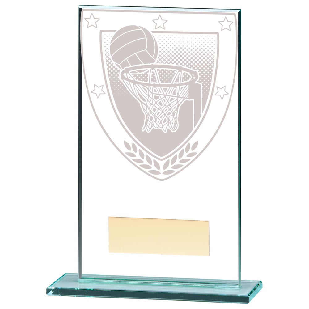Millennium Netball Jade Glass Award 140mm
