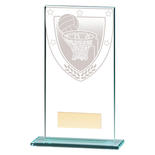 Millennium Netball Jade Glass Award 160mm