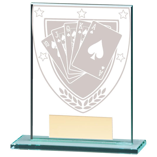 Millennium Poker Jade Glass Award 110mm