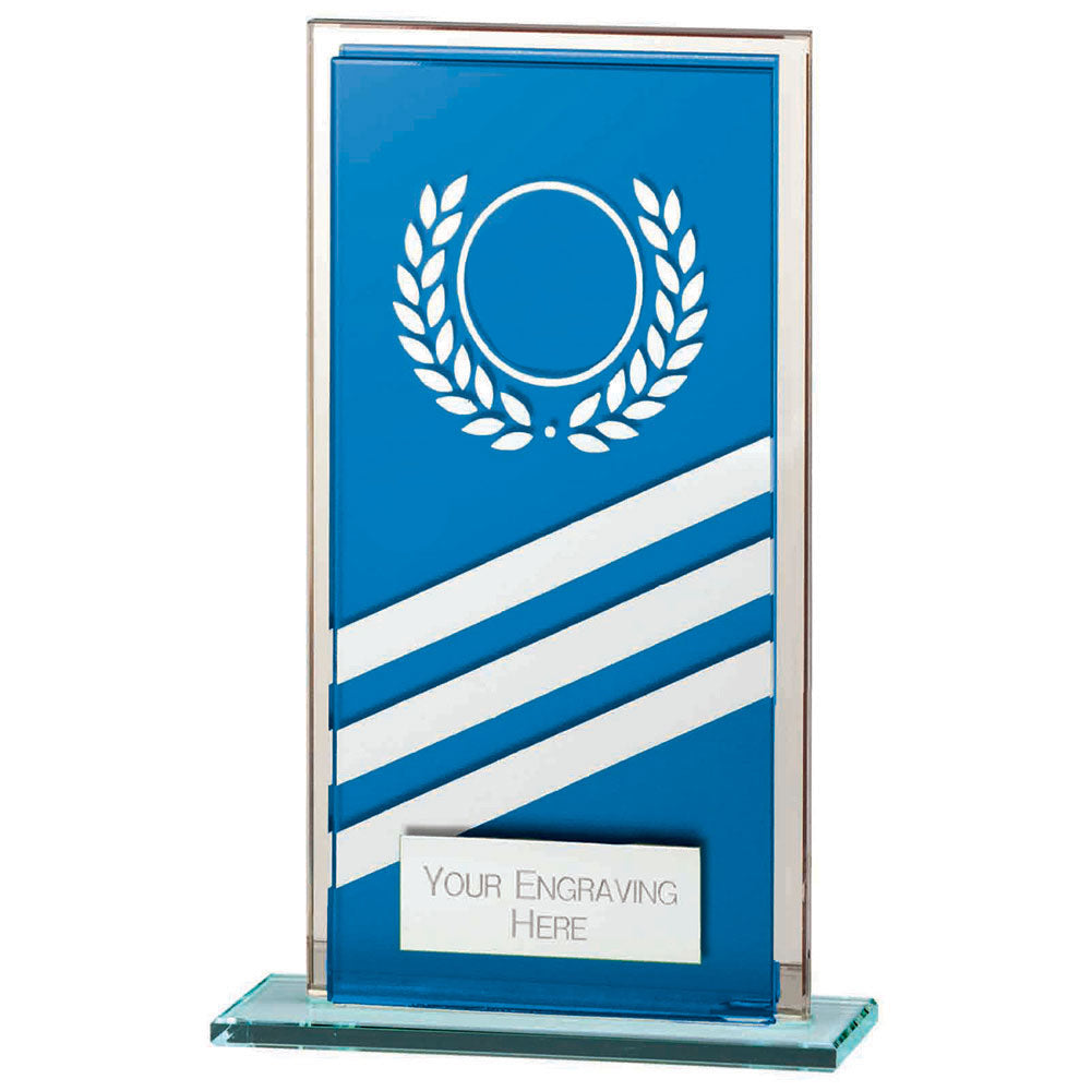 Talisman Multisport Mirror Glass Award Blue & Silver 140mm