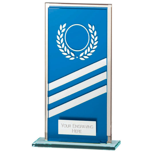 Talisman Multisport Mirror Glass Award Blue & Silver 160mm