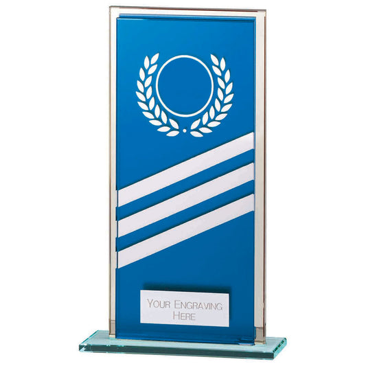 Talisman Multisport Mirror Glass Award Blue & Silver 180mm