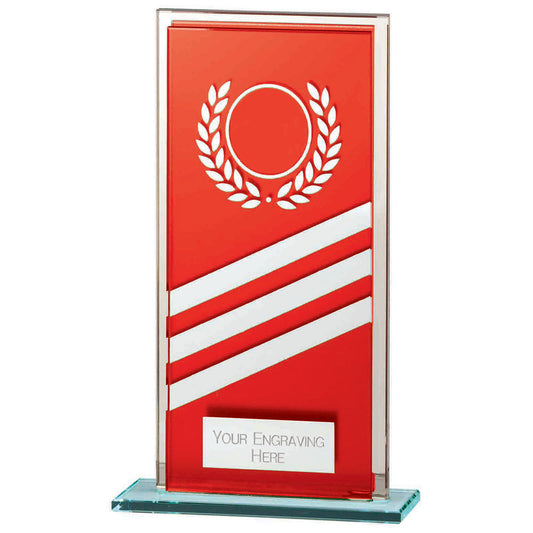 Talisman Multisport Mirror Glass Award Red & Silver 160mm