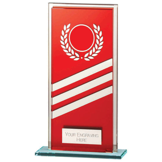 Talisman Multisport Mirror Glass Award Red & Silver 180mm