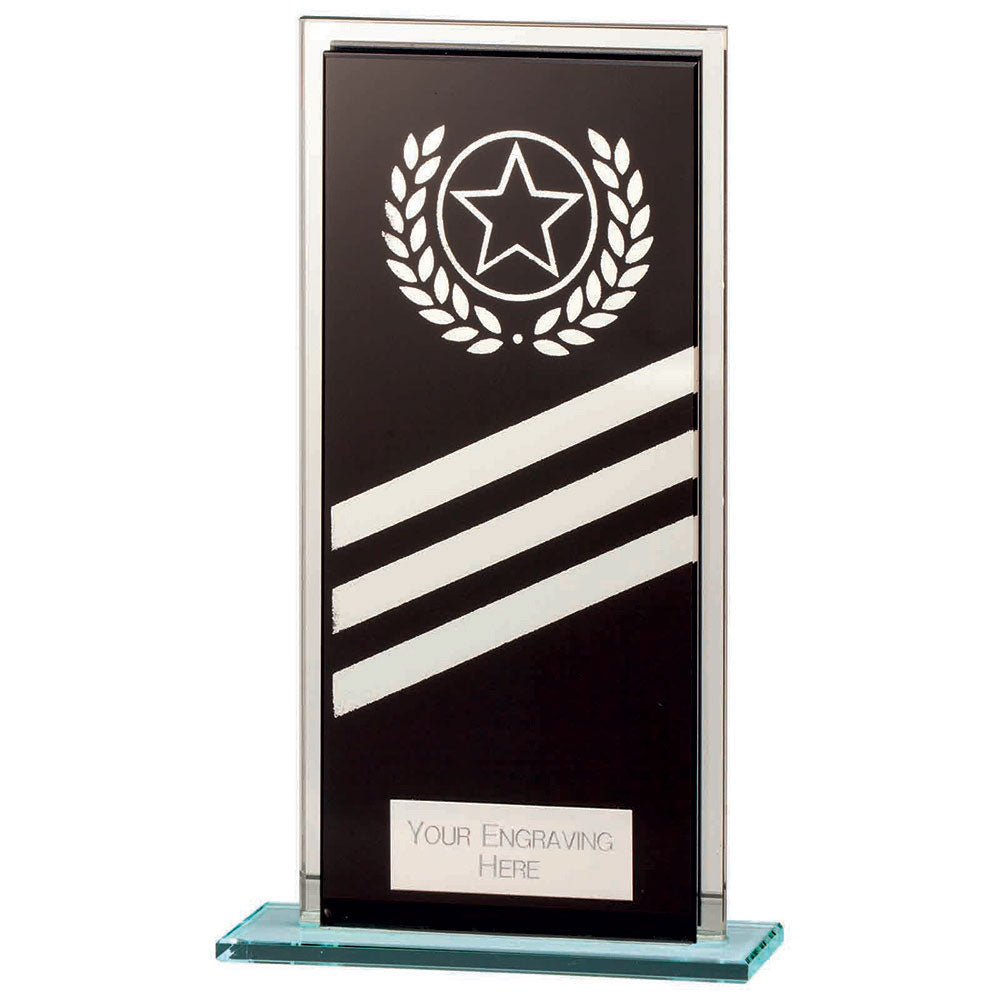 Talisman Multisport Mirror Glass Award Black & Silver 180mm