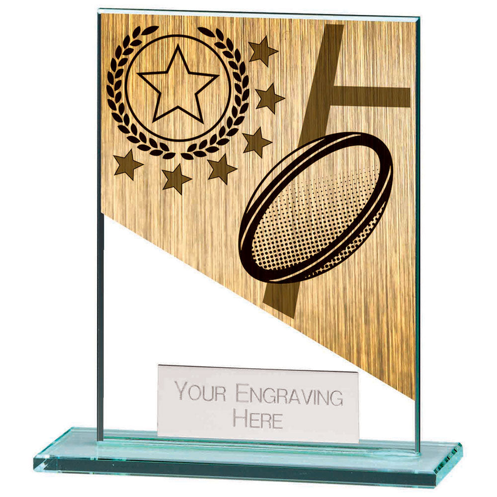 Mustang Rugby Jade Glass Award 110mm